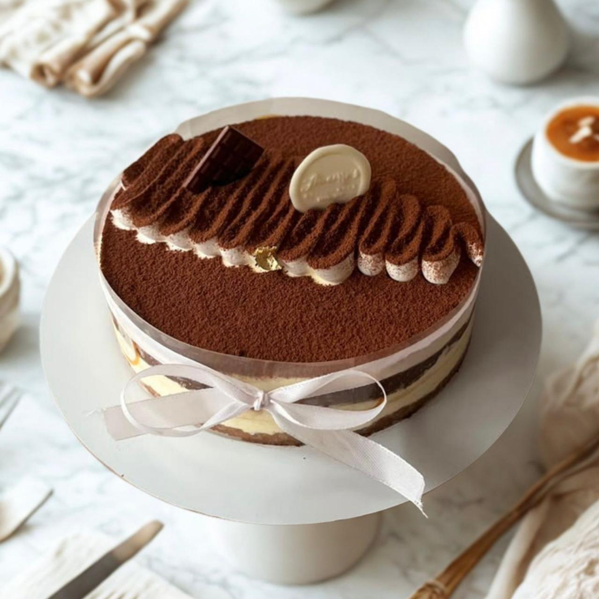 Eggless Tiramisu Cake