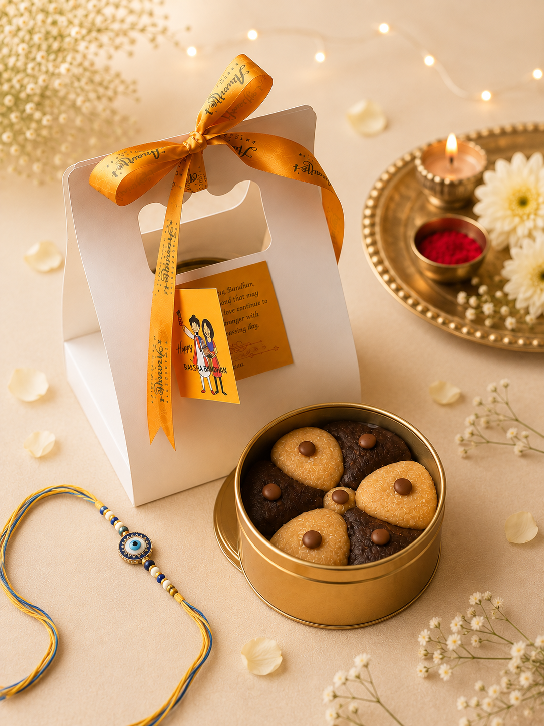 Choco Vanilla Scoopable Cookie Hamper Rakhi Spl