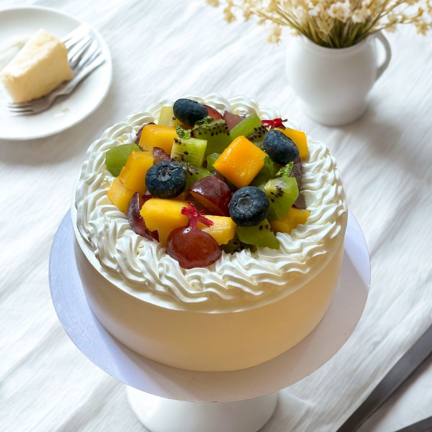 Signature French Vanilla Fresh Fruit Cake