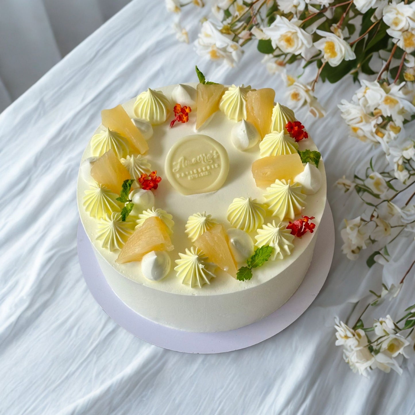 Eggless Old School Pineapple Cake