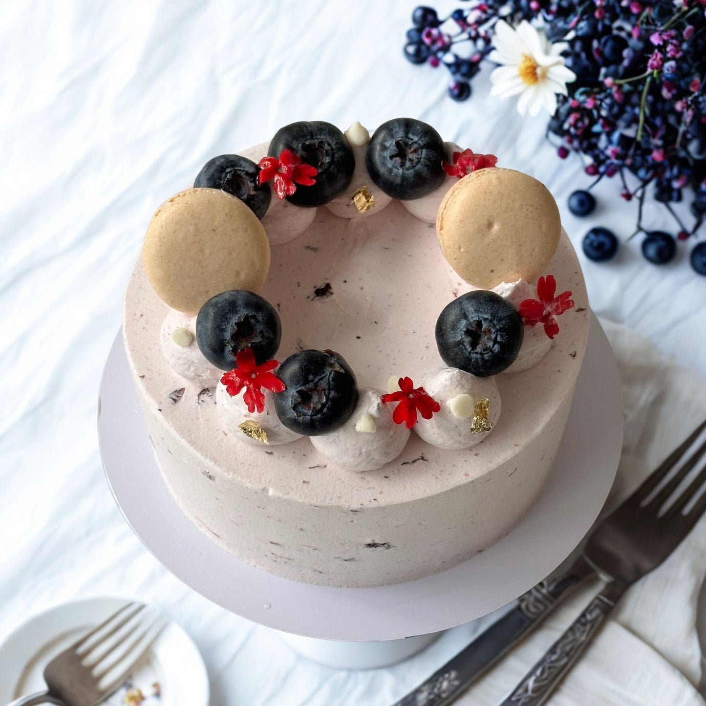 Eggless Mixed Berry Cake