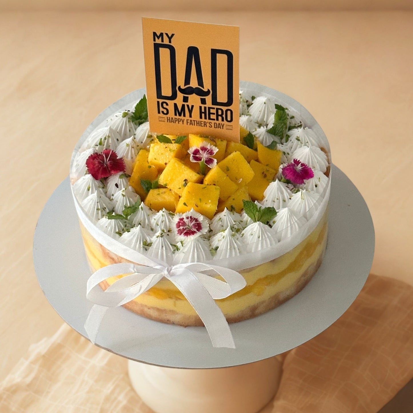 FDS Eggless Signature Mango Custard Cake 500 Gms