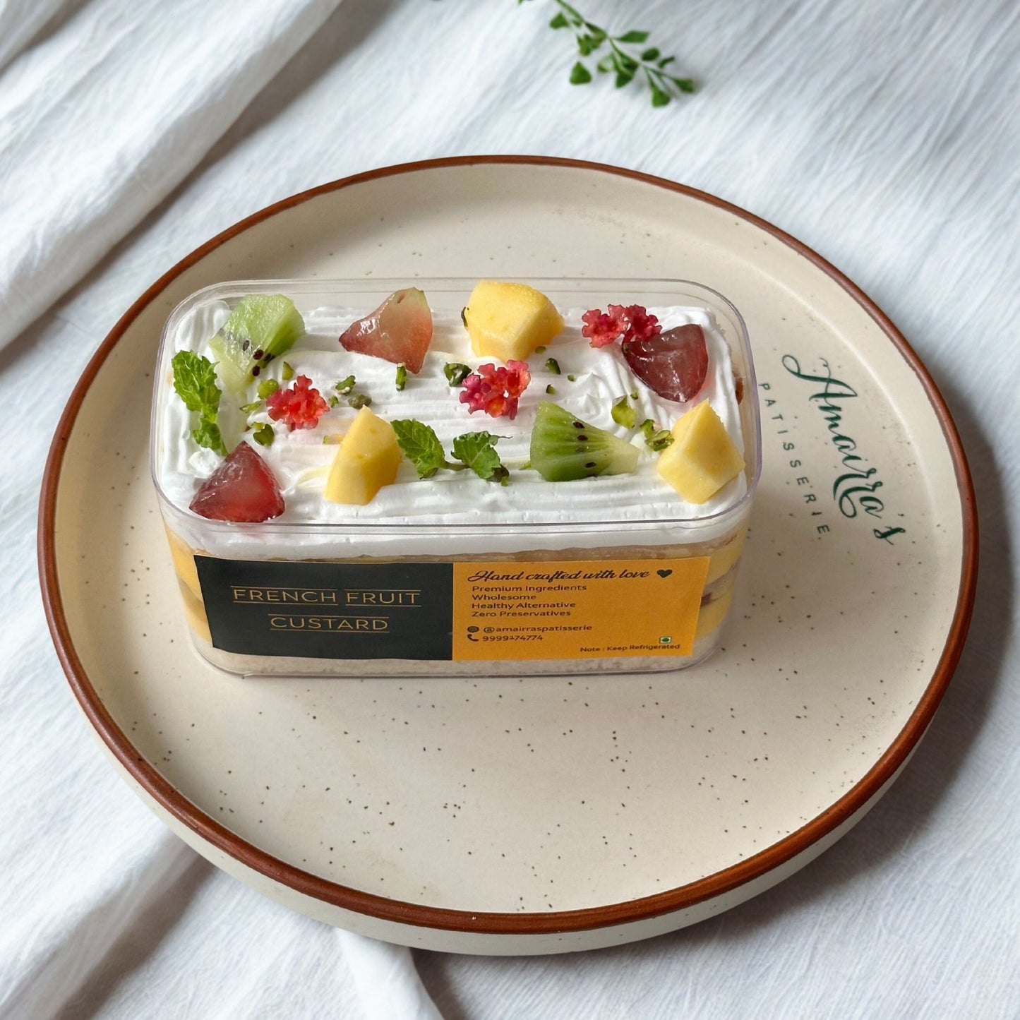 French Fruit Custard Tub