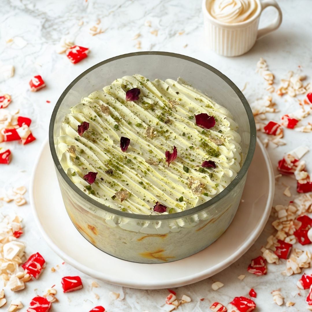 Kesar Pista Tres Leches Bowl 6 Inch (Serves 6-7)