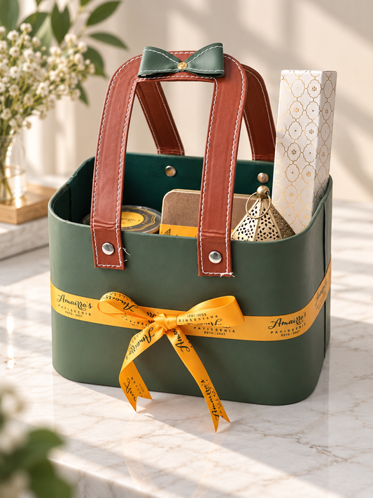 Luxe Tote Diwali Gift Bag by Amairra's Patisserie, Gurgaon