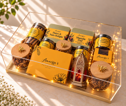 The Golden Edit Luxury Diwali Hamper by Amairra's Patisserie, Gurgaon