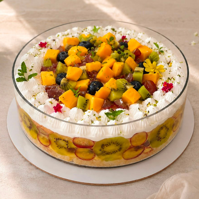 French Vanilla Fresh Fruit Pudding Bowl